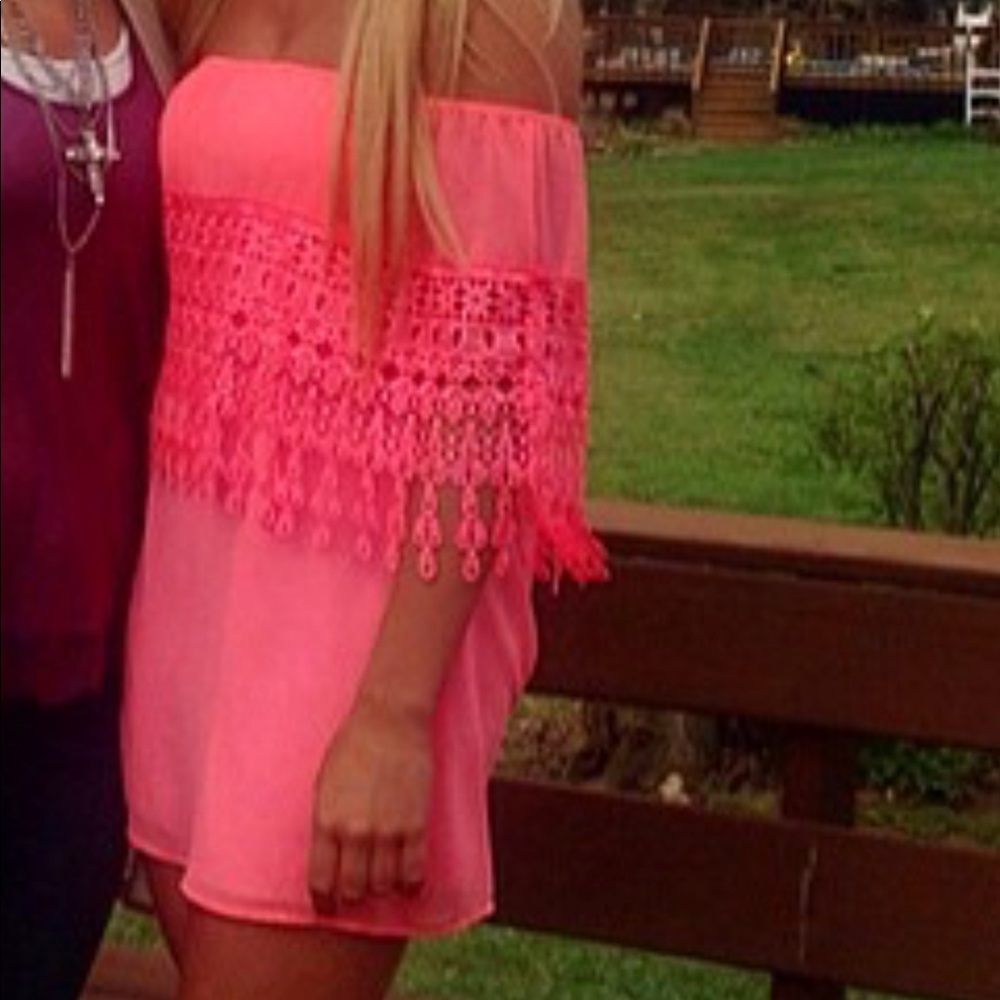 Bright pink dress
